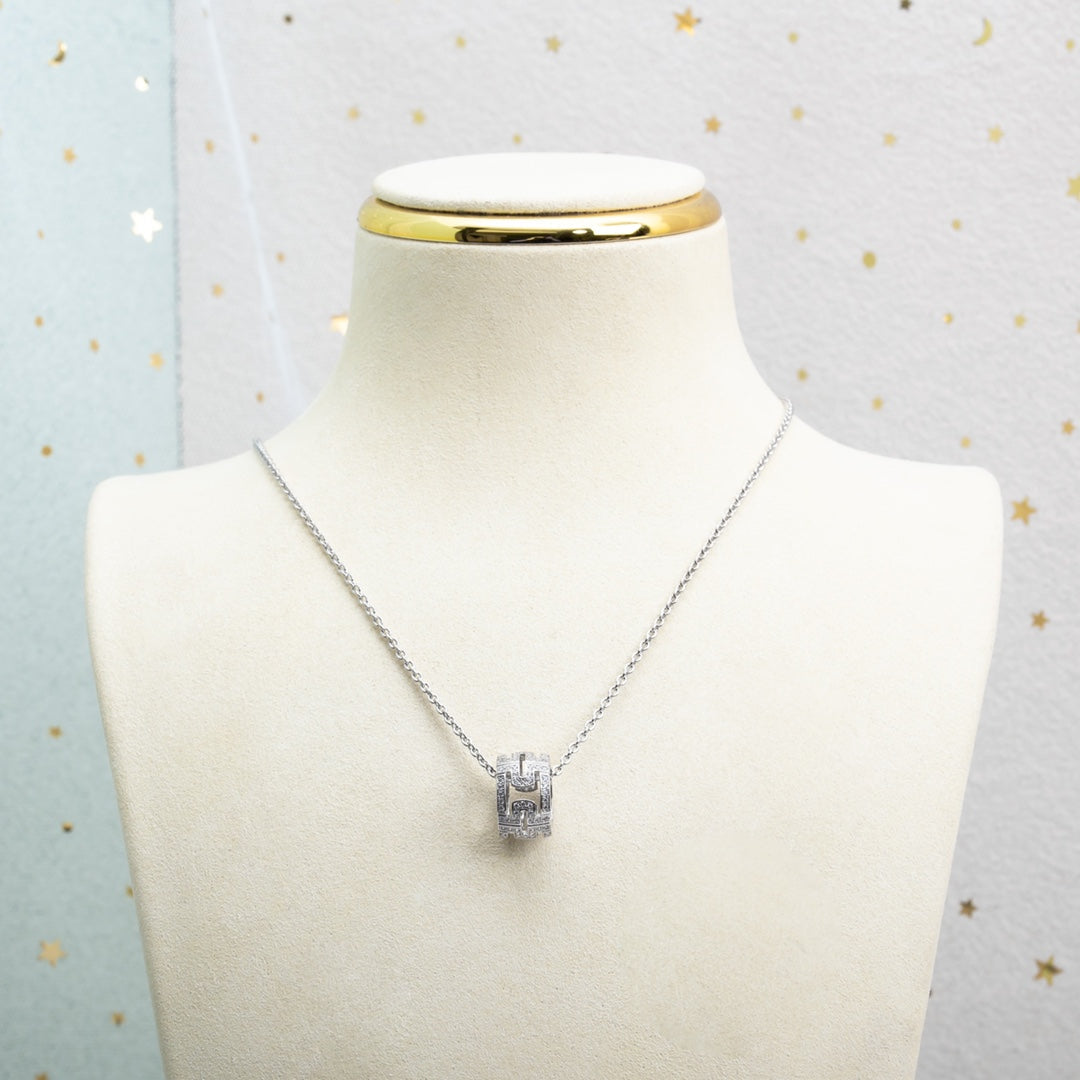 [OAK JURI]PARENTESI NECKLACE SILVER DIAMOND