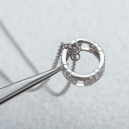 [OAK JURI]PARENTESI NECKLACE SILVER DIAMOND