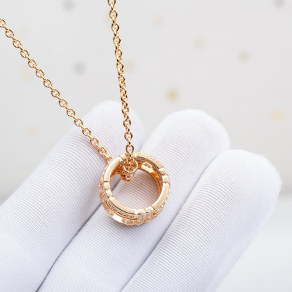 [OAK JURI]PARENTESI NECKLACE PINK GOLD DIAMOND