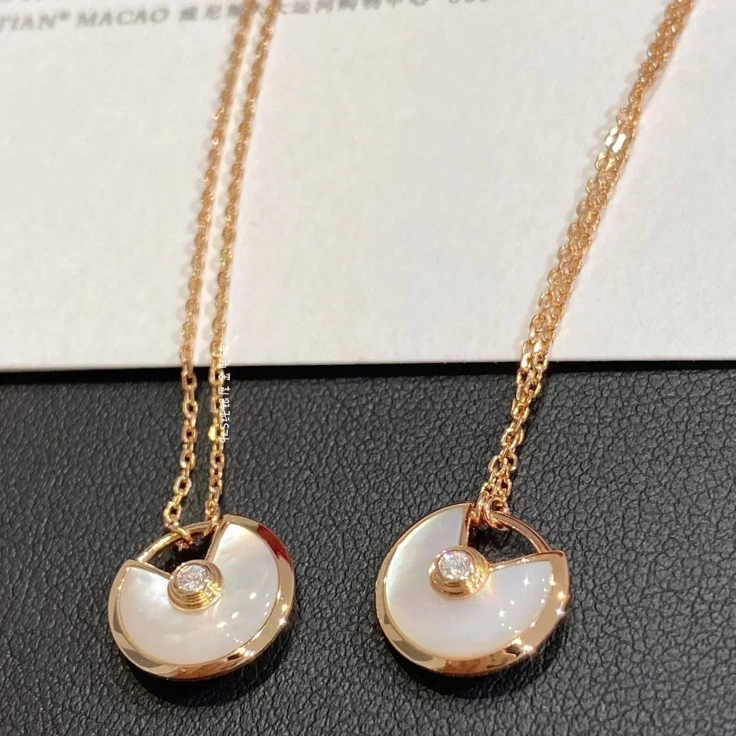 [OAK JURI]AMULETTE ROSE GOLD MOP NECKLACE