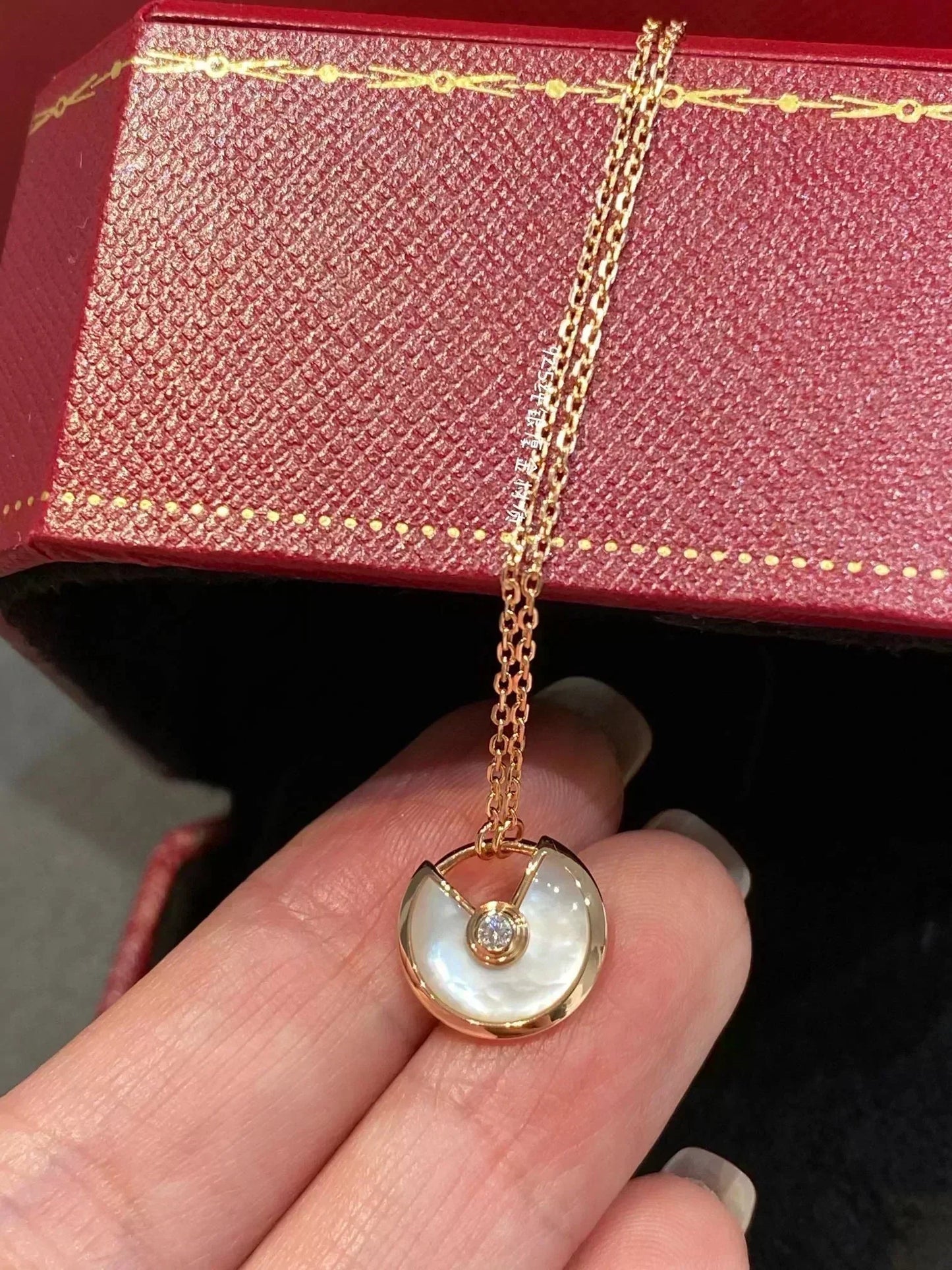 [OAK JURI]AMULETTE ROSE GOLD MOP NECKLACE
