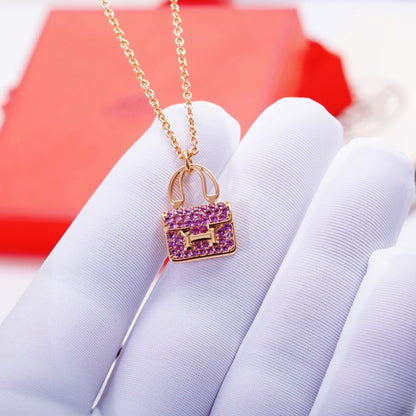 [OAK JURI]CONSTANCE PEDANT PURPLE DIAMOND NECKLACE
