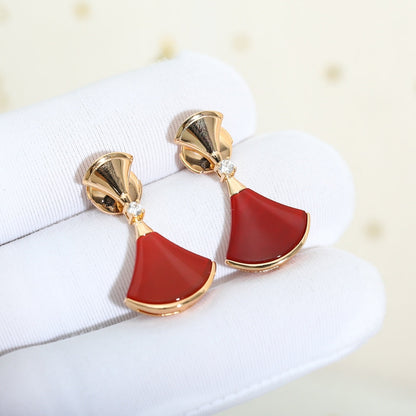 [OAK JURI]DREAM Carnelian PINK GOLD EARRINGS