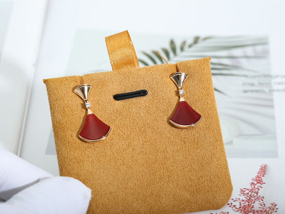 [OAK JURI]DREAM Carnelian PINK GOLD EARRINGS