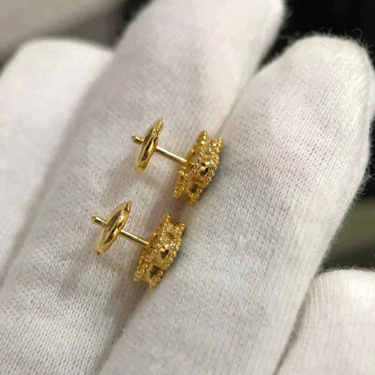 [OAK JURI]CLOVER MINI 9.5MM MALACHITE  EARRINGS