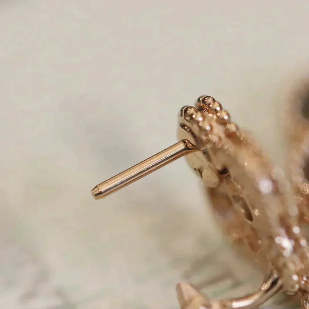 [OAK JURI]CLOVER MEDIUM 1 MOTIFS FUll DIAMOND EARRINGS
