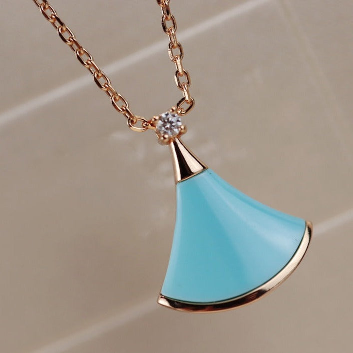 [OAK JURI]DREAM NECKLACE TURQUOISE PINK GOLD