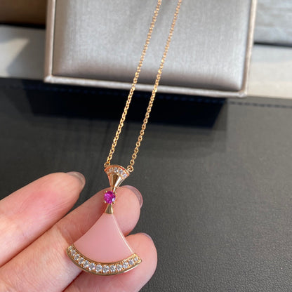 [OAK JURI]DREAM NECKLACE PINK OPAL