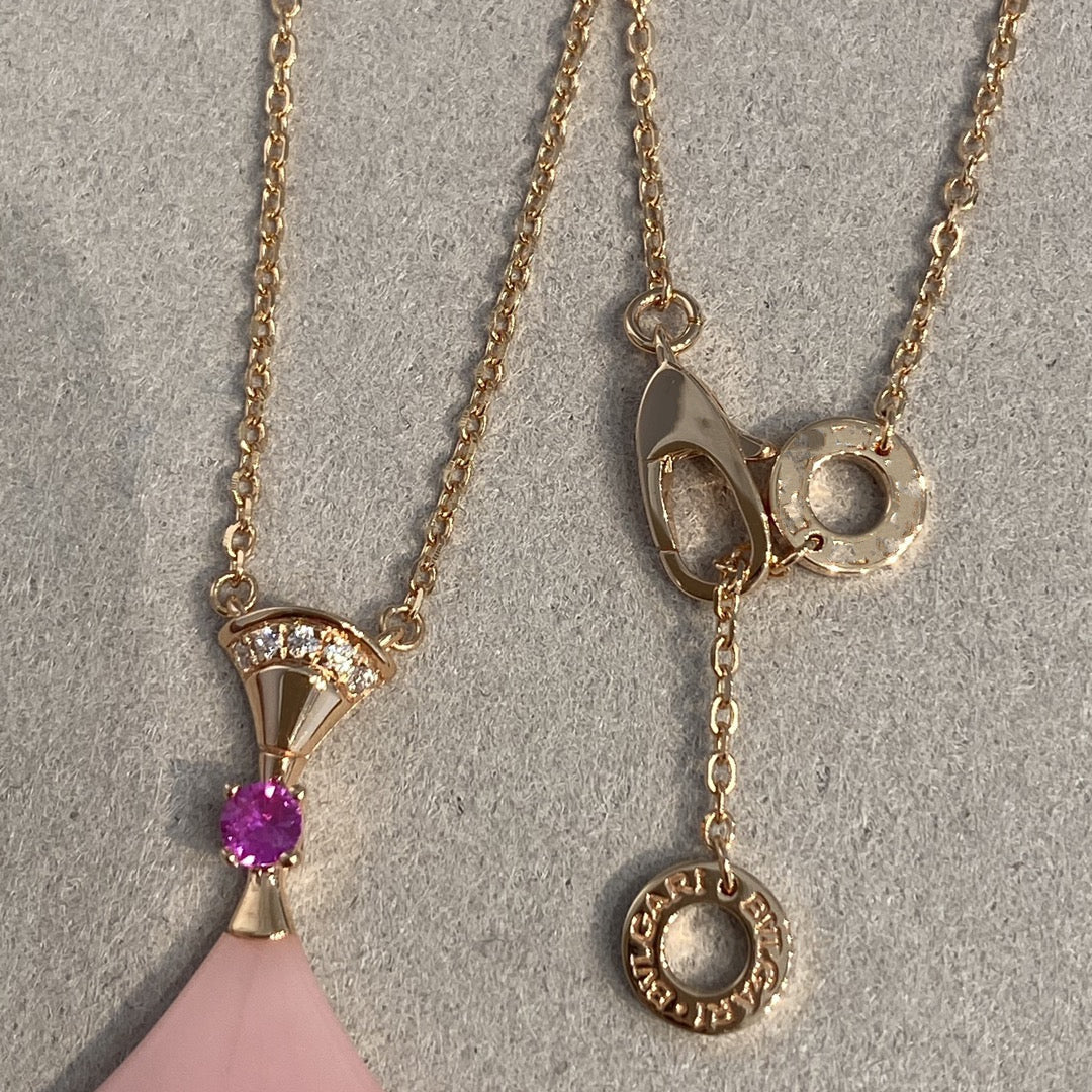 [OAK JURI]DREAM NECKLACE PINK OPAL