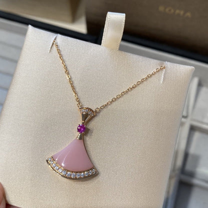[OAK JURI]DREAM NECKLACE PINK OPAL
