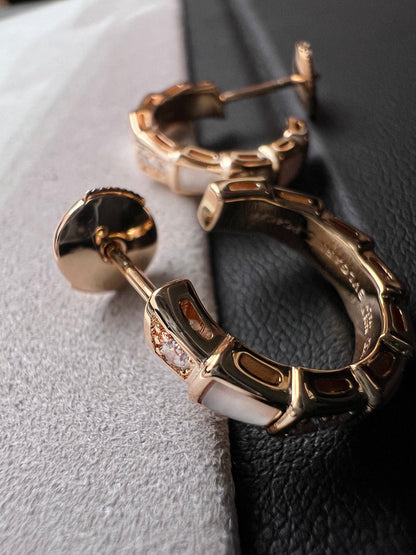 [OAK JURI]SERPENTI MOP PINK GOLD EARRINGS