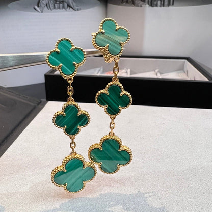 [OAK JURI]CLOVER MALACHITE 3 MOTIFS GOLD