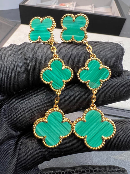 [OAK JURI]CLOVER MALACHITE 3 MOTIFS GOLD