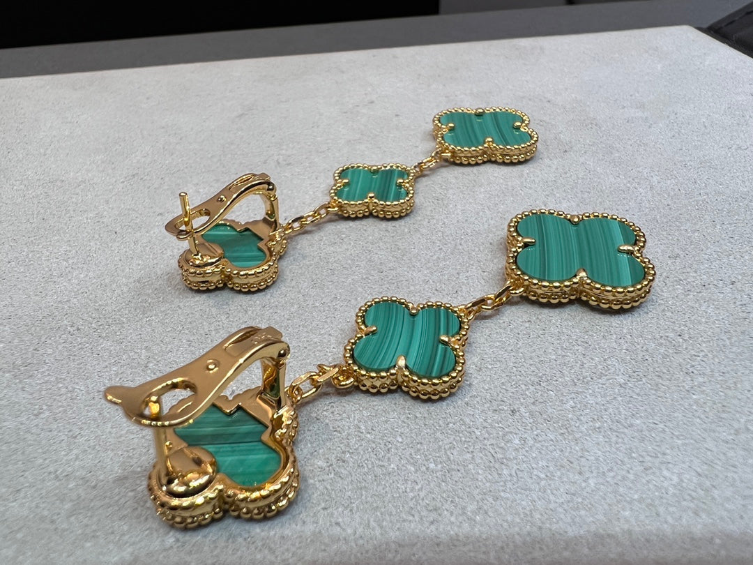 [OAK JURI]CLOVER MALACHITE 3 MOTIFS GOLD