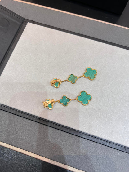 [OAK JURI]CLOVER MALACHITE 3 MOTIFS GOLD