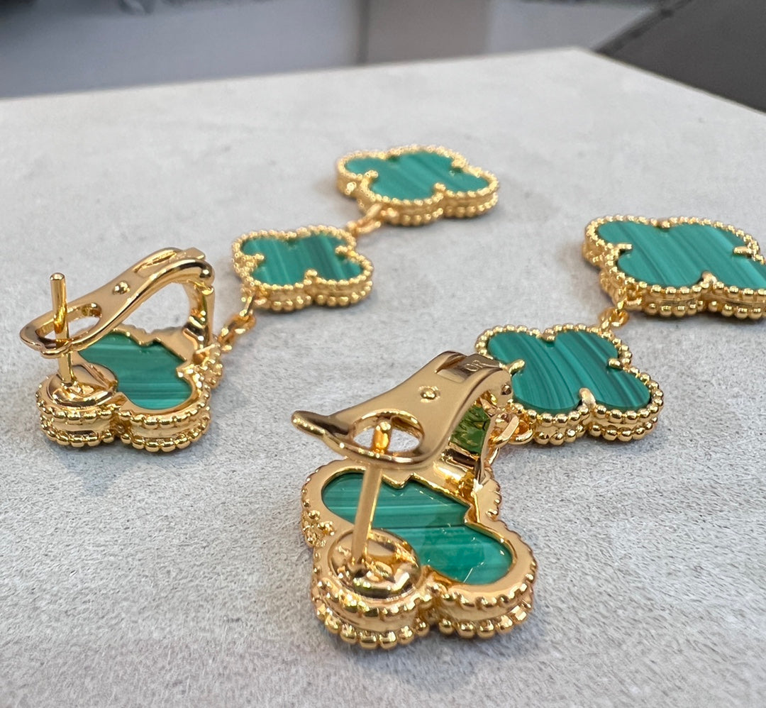 [OAK JURI]CLOVER MALACHITE 3 MOTIFS GOLD