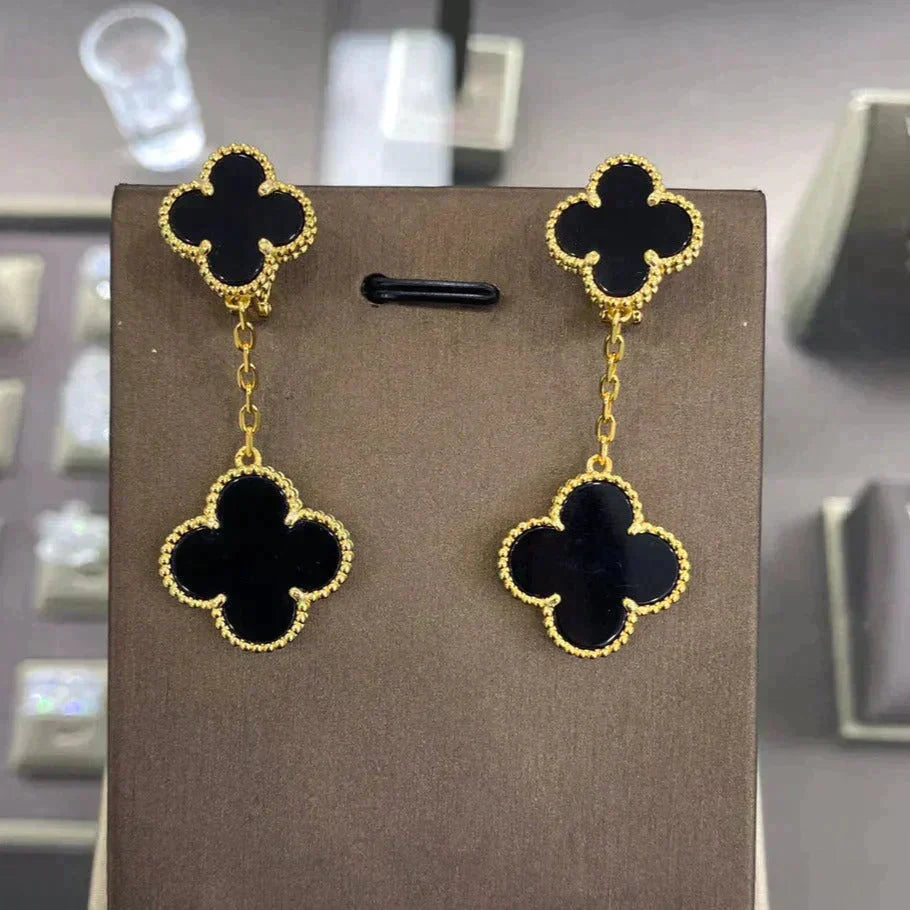 [OAK JURI]CLOVER 2 MOTIFS  EARRINGS (MULTIPLE CHOICESC