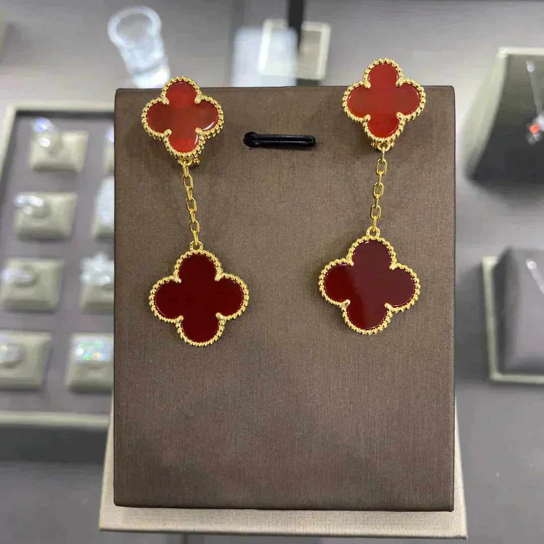 [OAK JURI]CLOVER 2 MOTIFS  EARRINGS (MULTIPLE CHOICESC