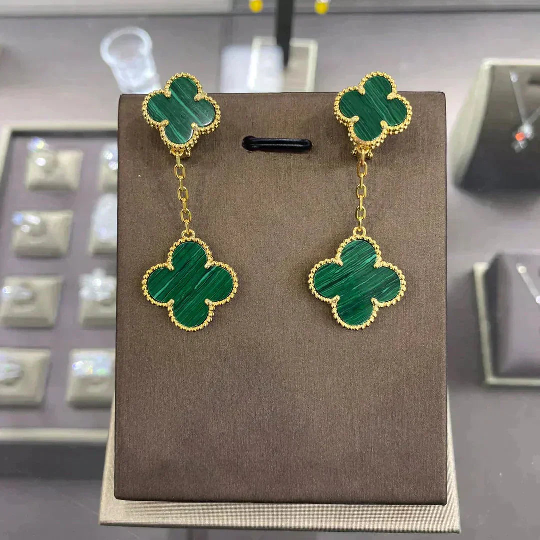 [OAK JURI]CLOVER 2 MOTIFS  EARRINGS (MULTIPLE CHOICESC