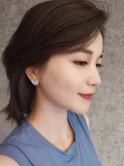[OAK JURI]BUTTERFLY MOP DIAMOND EARRINGS
