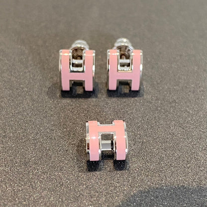 [OAK JURI]MINI POP H SILVER EARRINGS PINK