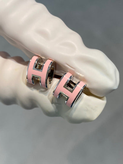 [OAK JURI]MINI POP H SILVER EARRINGS PINK