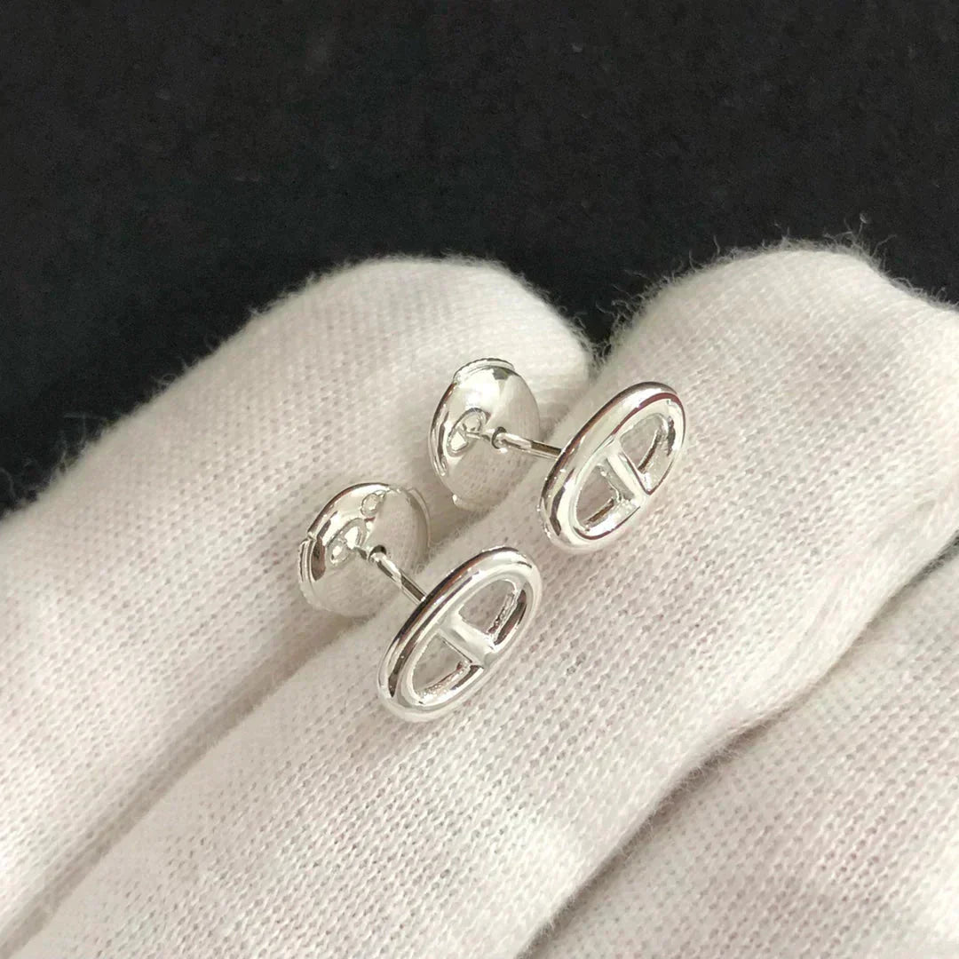 [OAK JURI]CHAINE SMALL EARRINGS GOLD AND SILVER