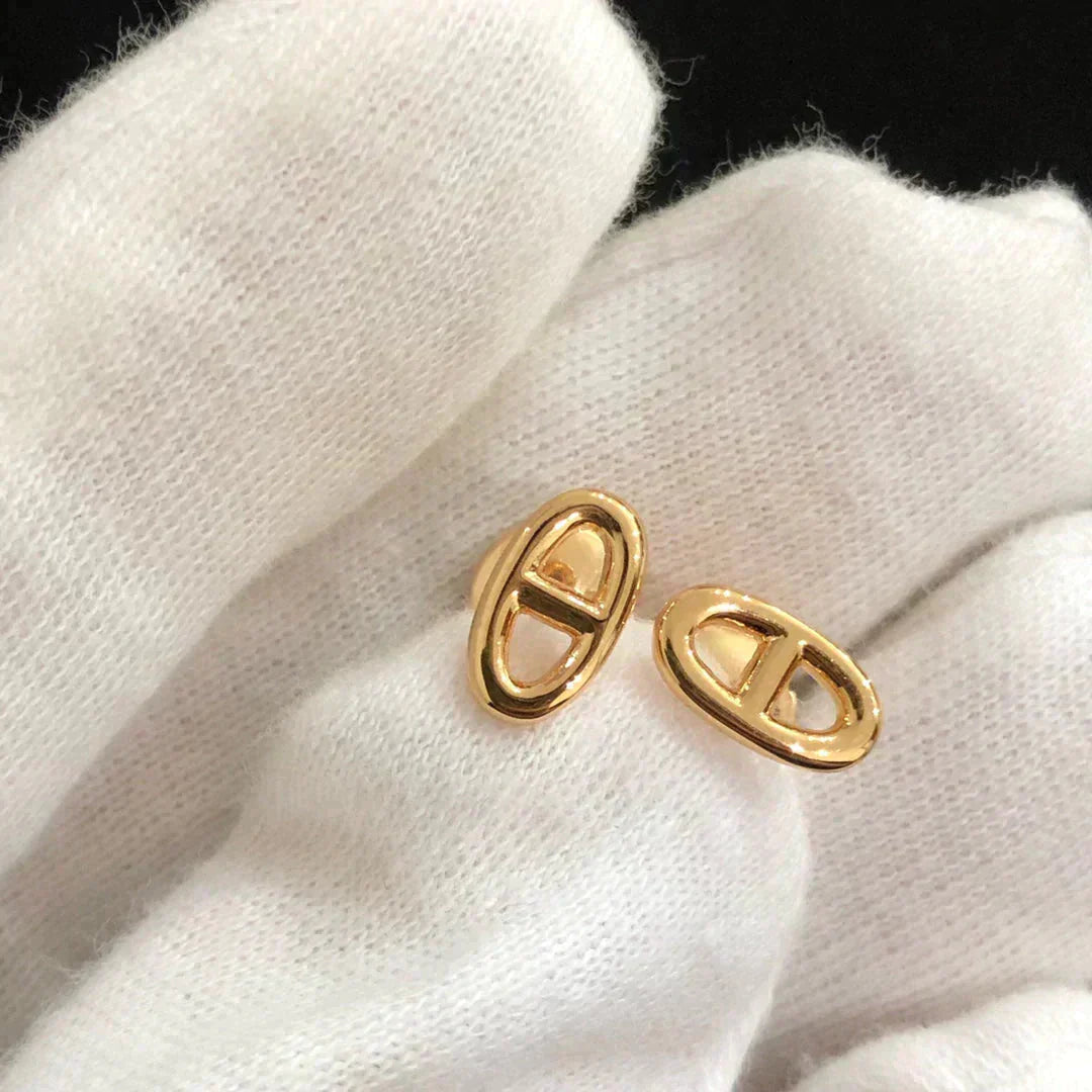 [OAK JURI]CHAINE SMALL EARRINGS GOLD AND SILVER