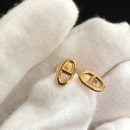 [OAK JURI]CHAINE SMALL EARRINGS GOLD AND SILVER
