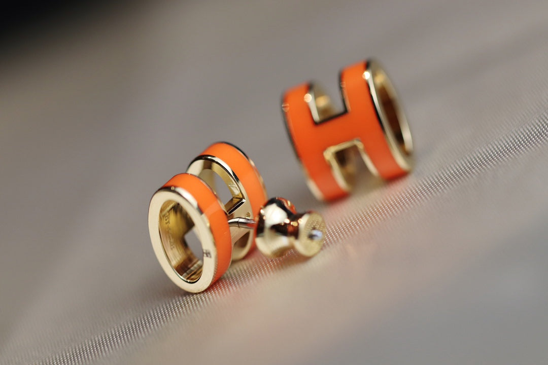 [OAK JURI]MINI POP H EARRINGS ORANGE