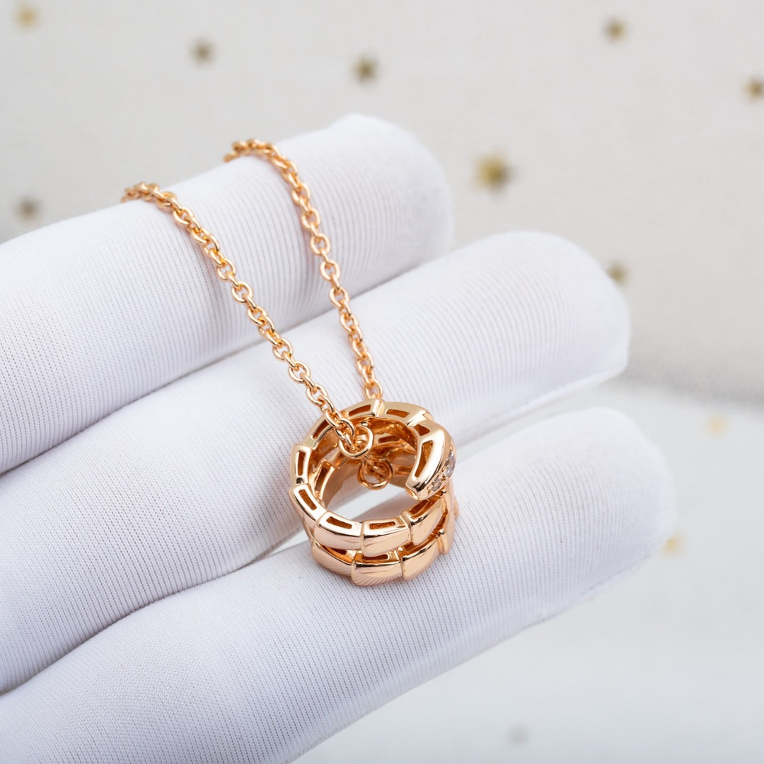 [OAK JURI]SERPENTI PINK GOLD NECKLACE DIAMOND