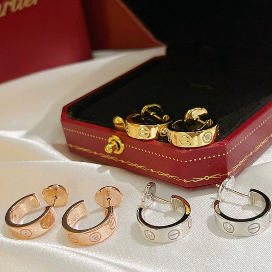 [OAK JURI]LOVE EARRINGS 5.7MM 2 DIAMONDS