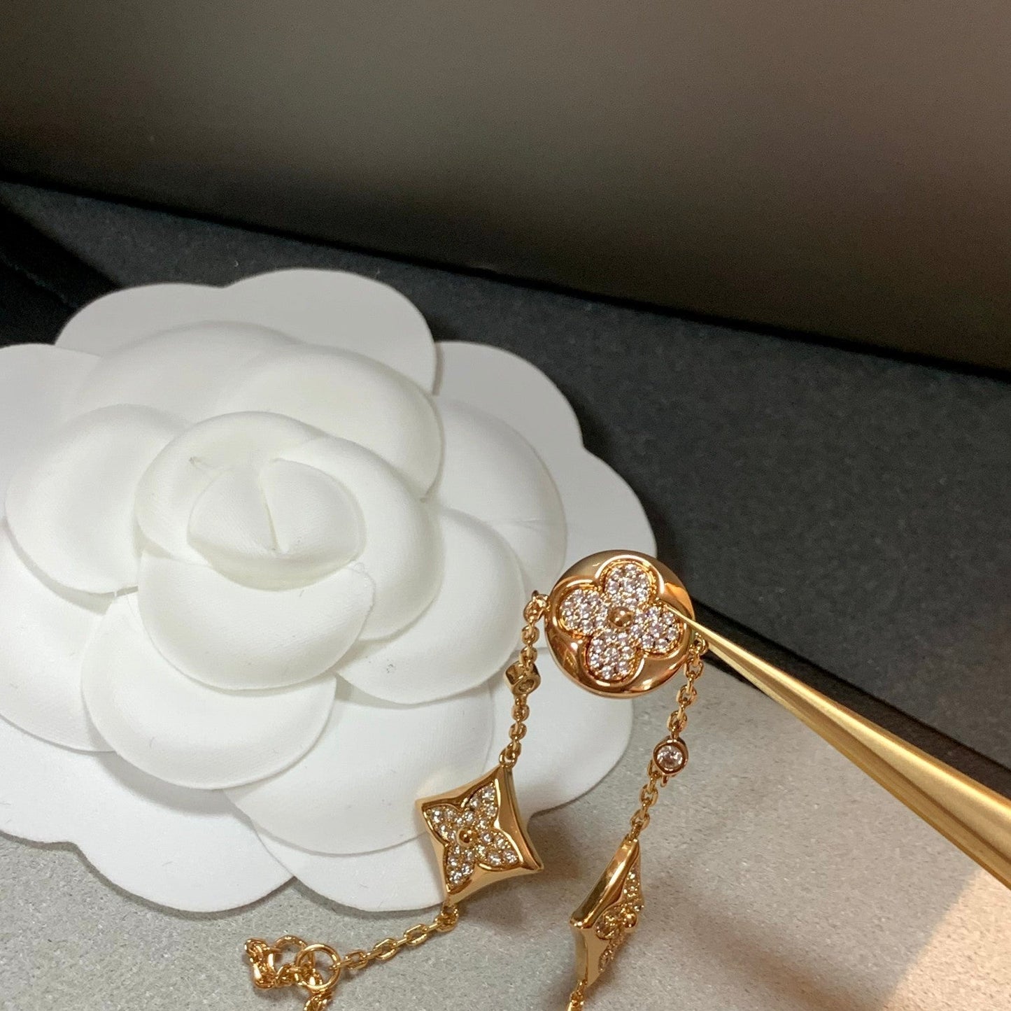 [OAK JURI]STAR AND SUN 4 MOTIFS GOLD DIAMONDS BRACELET