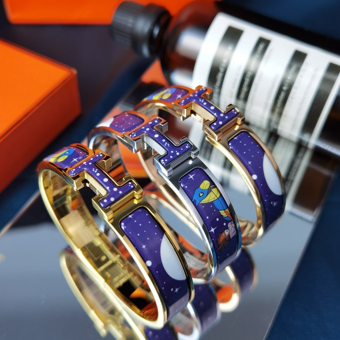 [OAK JURI]H STAR AND MOON BRACELET 12MM