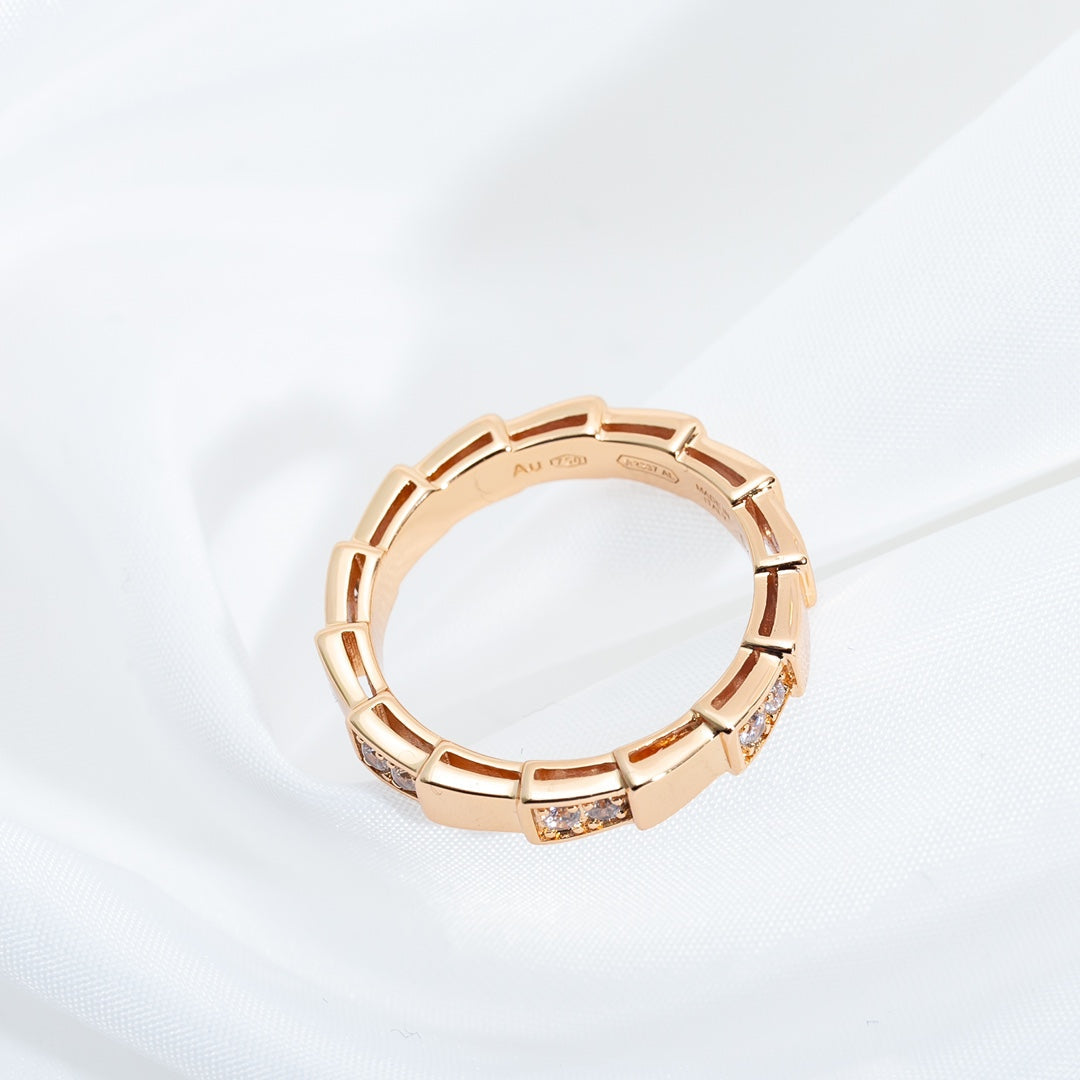 [OAK JURI]SERPENTI RING PINK GOLD  3MM