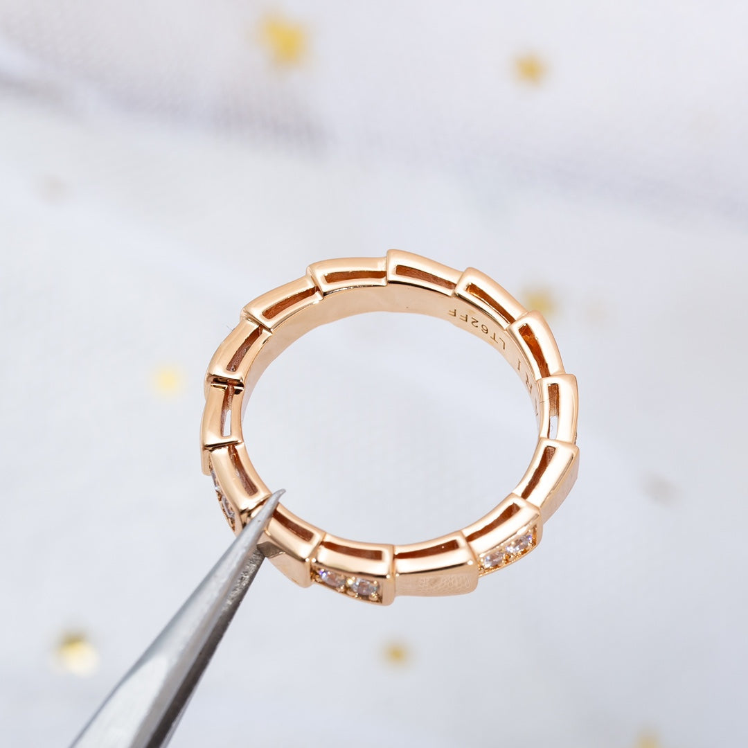 [OAK JURI]SERPENTI RING PINK GOLD  3MM