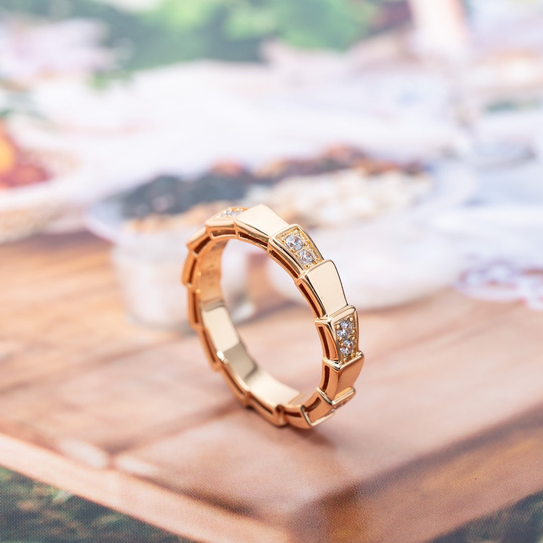 [OAK JURI]SERPENTI RING PINK GOLD  3MM