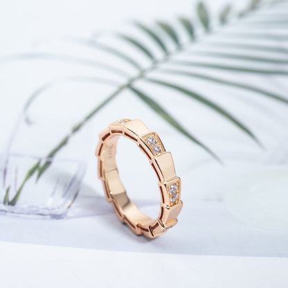 [OAK JURI]SERPENTI RING PINK GOLD  3MM