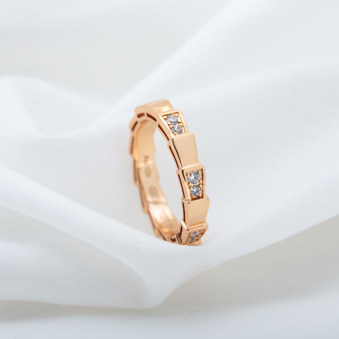 [OAK JURI]SERPENTI RING PINK GOLD  3MM
