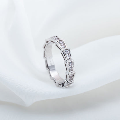 [OAK JURI]SERPENTI RING SILVER DIAMOND PAVED 3MM