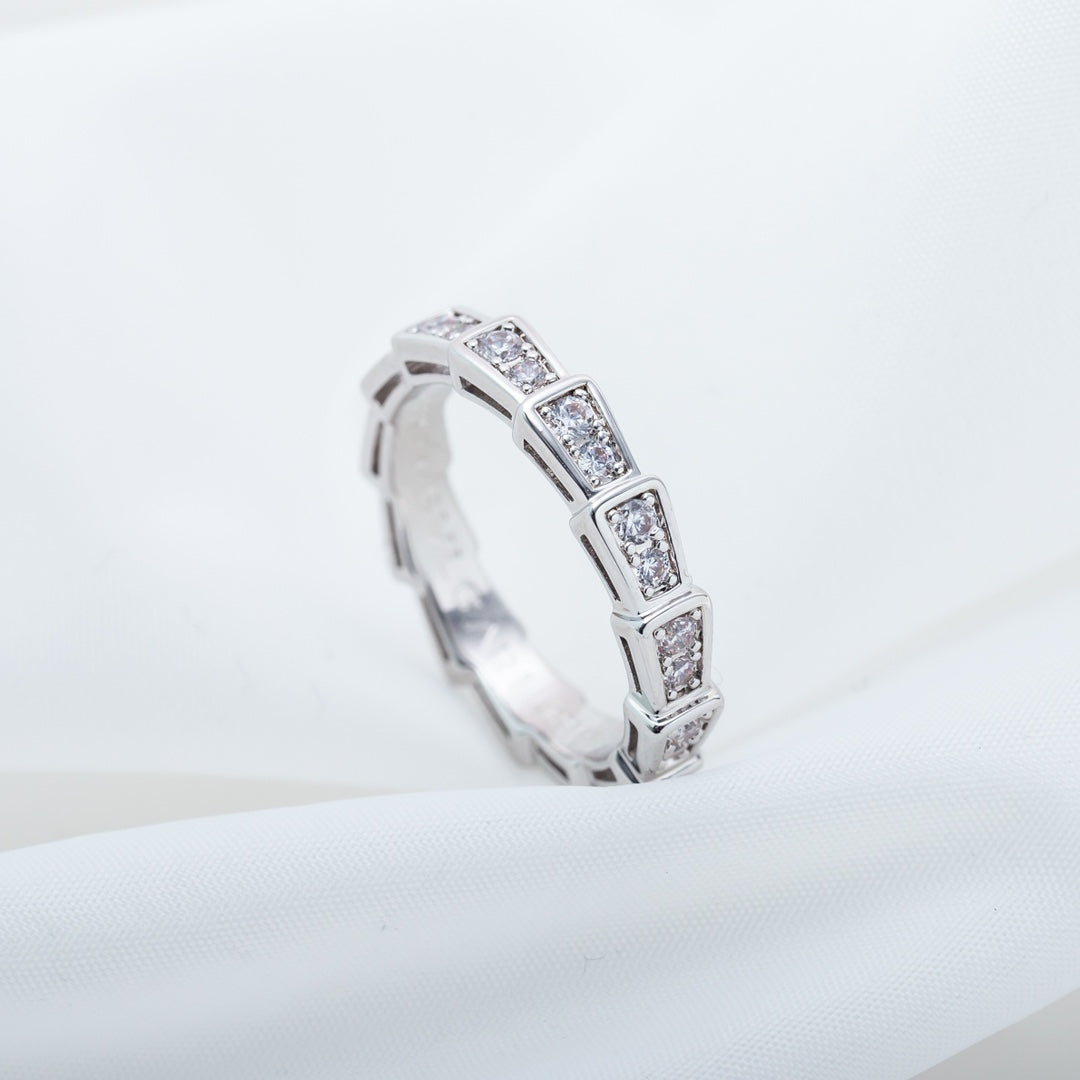 [OAK JURI]SERPENTI RING SILVER DIAMOND PAVED 3MM