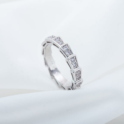[OAK JURI]SERPENTI RING SILVER DIAMOND PAVED 3MM