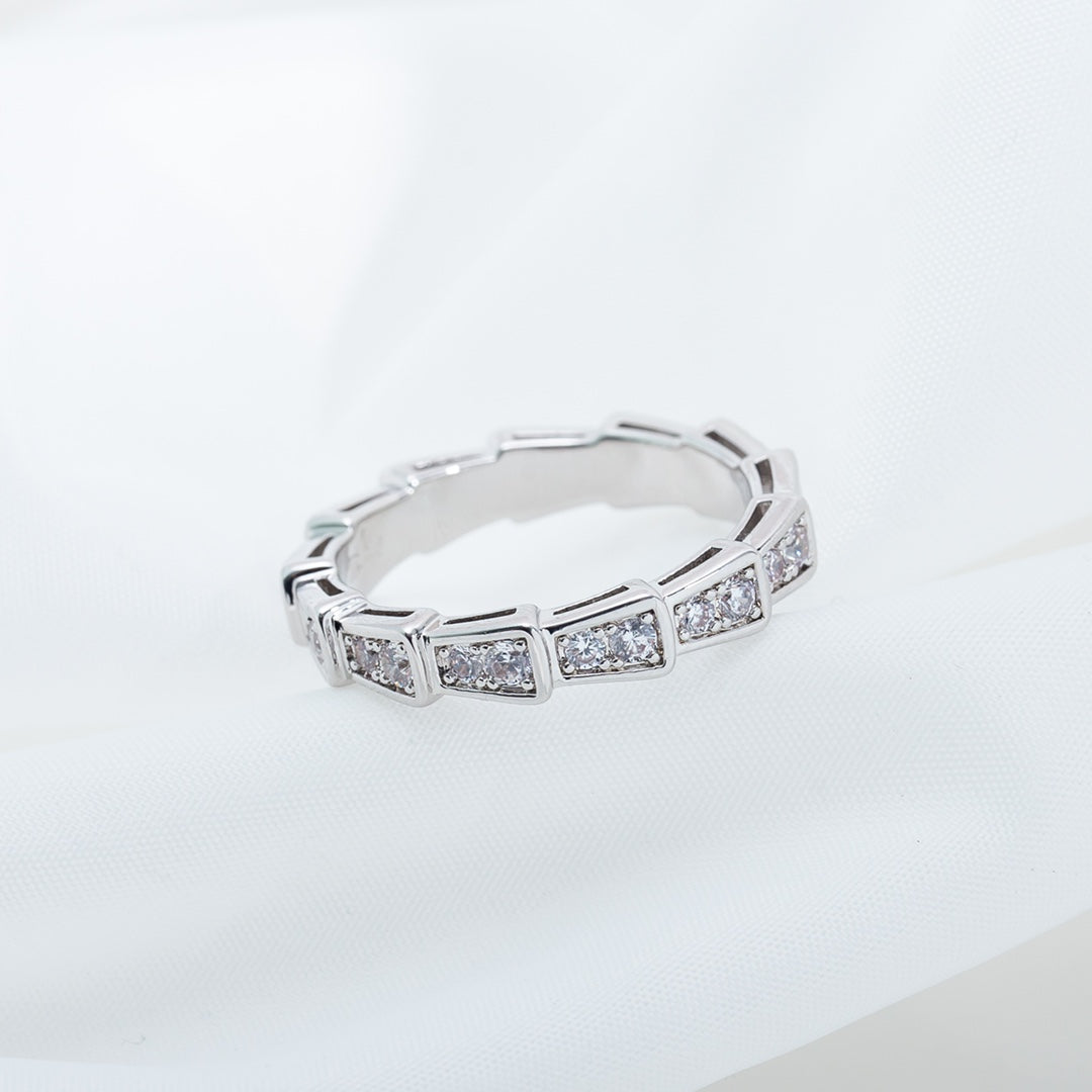 [OAK JURI]SERPENTI RING SILVER DIAMOND PAVED 3MM