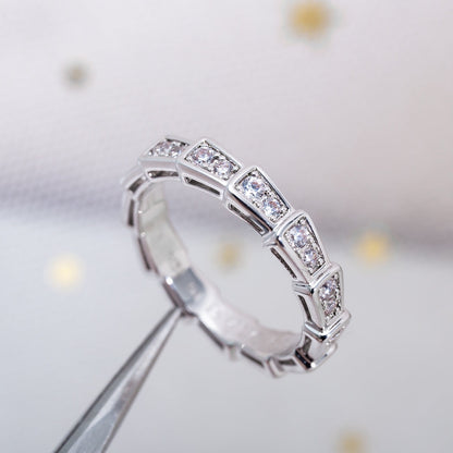 [OAK JURI]SERPENTI RING SILVER DIAMOND PAVED 3MM