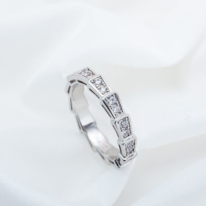 [OAK JURI]SERPENTI RING SILVER DIAMOND PAVED 3MM