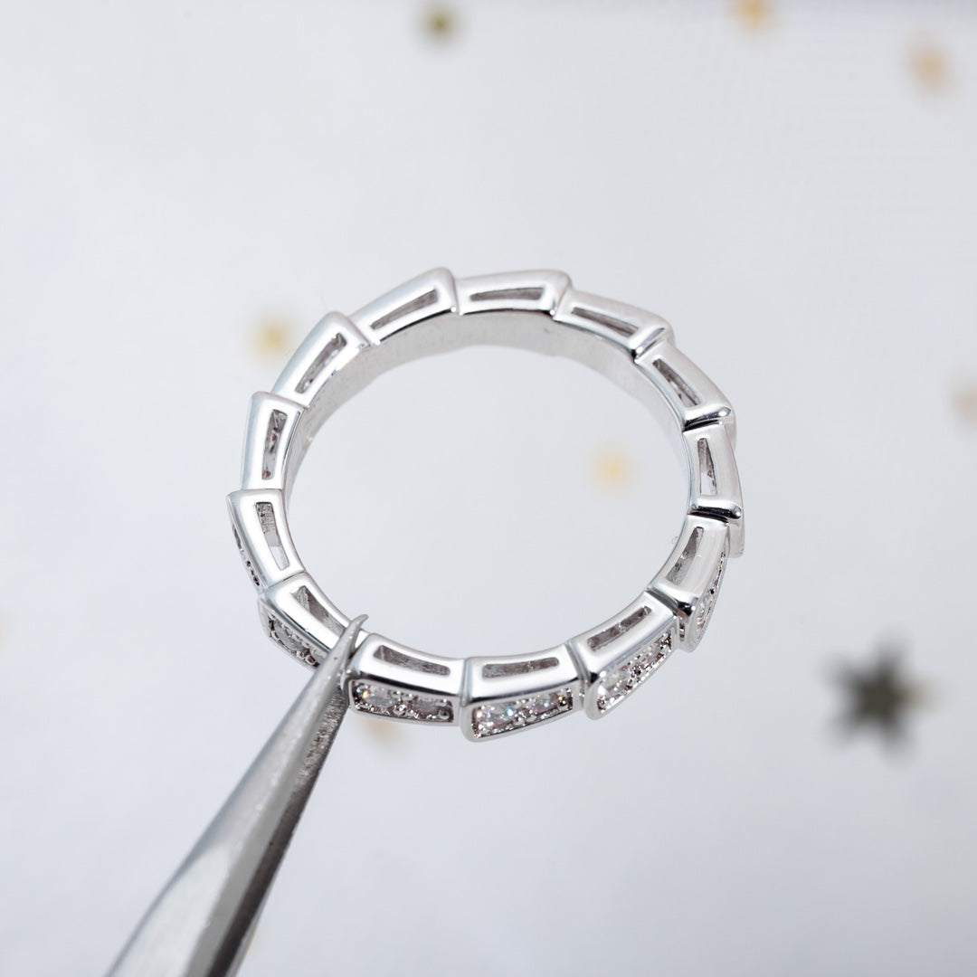 [OAK JURI]SERPENTI RING SILVER DIAMOND PAVED 3MM