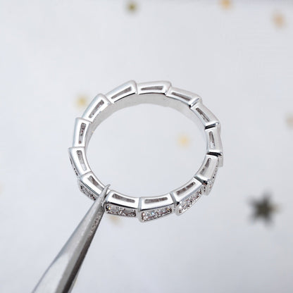 [OAK JURI]SERPENTI RING SILVER DIAMOND PAVED 3MM