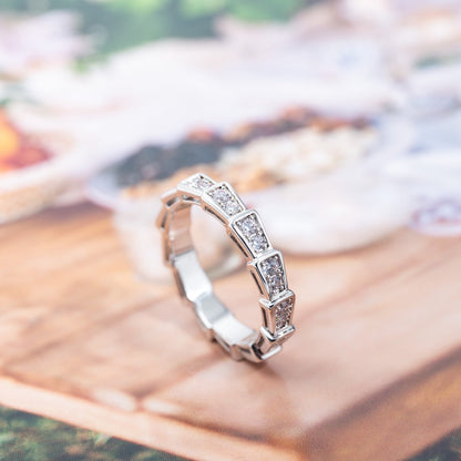 [OAK JURI]SERPENTI RING SILVER DIAMOND PAVED 3MM