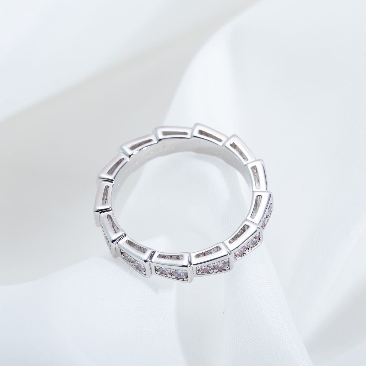 [OAK JURI]SERPENTI RING SILVER DIAMOND PAVED 3MM
