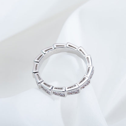 [OAK JURI]SERPENTI RING SILVER DIAMOND PAVED 3MM